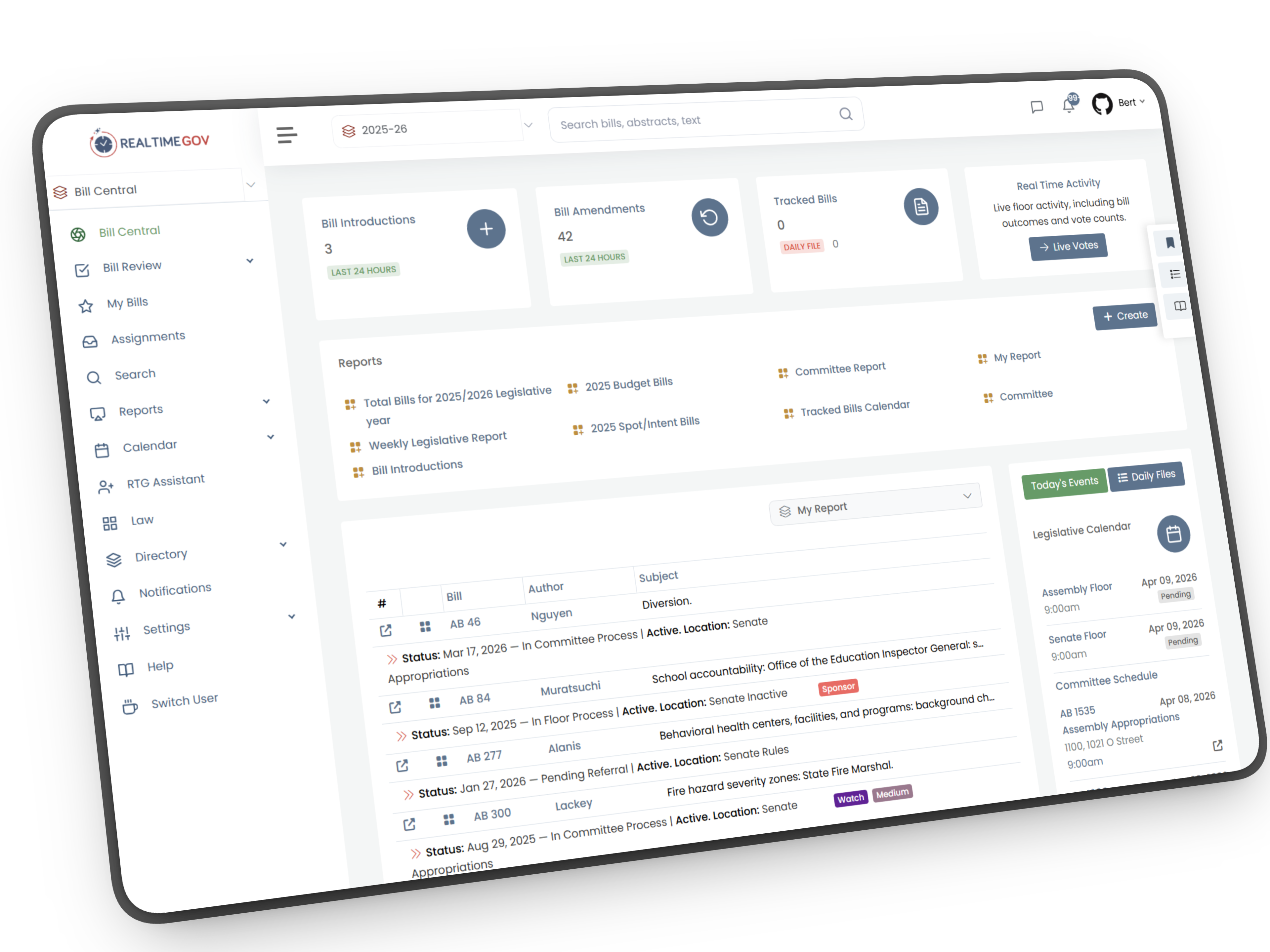 RTG dashboard preview